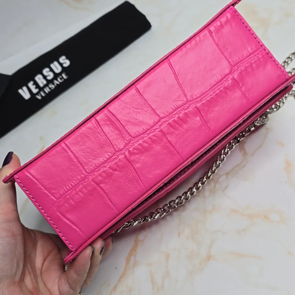 Versace Versus Pink Crossbody, Clutch Bag New With Tags